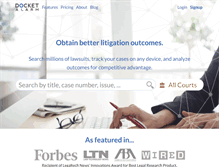 Tablet Screenshot of docketalarm.com